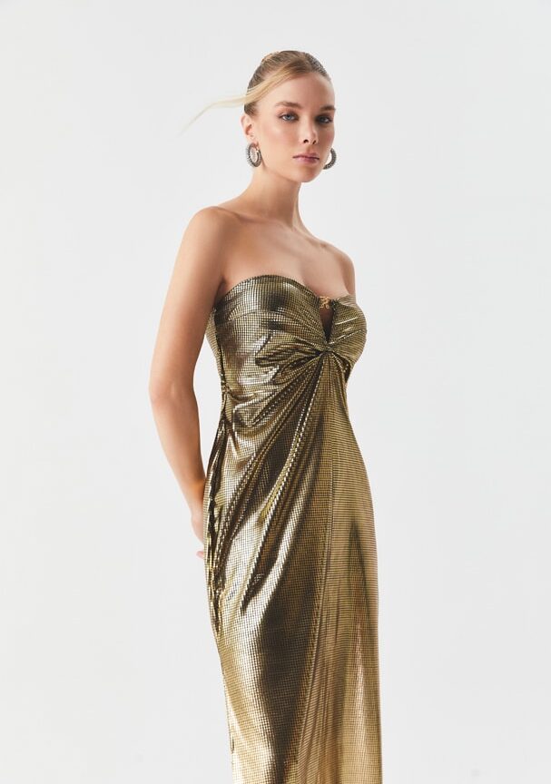 Alternative view of Vestido Carcará Gold
